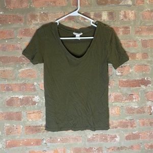 NEED TO LOCATE // green forever 21 vneck shirt